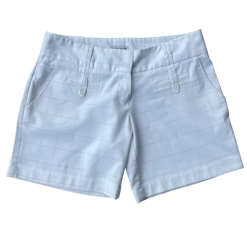 Guess Jeans White Windowpane Plaid Shorts Women’s Size 26